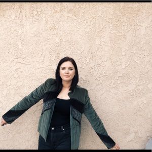 Dope green and black paisley velvet jacket